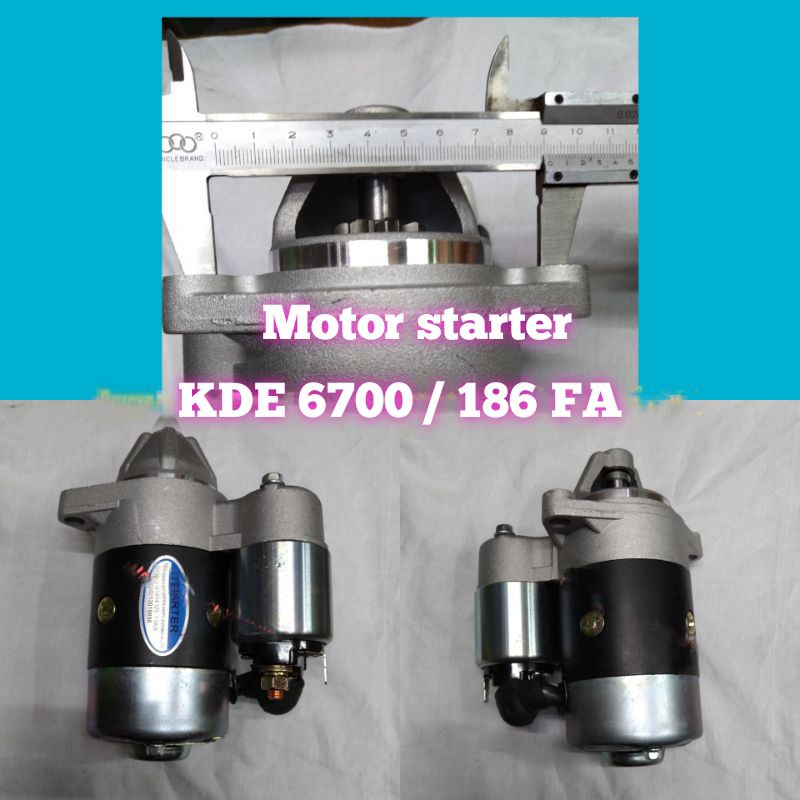 motor starter Assy generator diesel KDE 6500/6700 mesin 186 FA