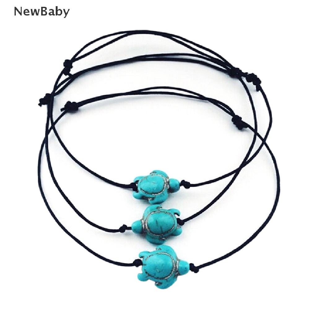 Newbaby Gelang Kaki Rantai Gaya Boho Aksen Kurakura Turquoise Untuk Perhiasan Wanitapantai