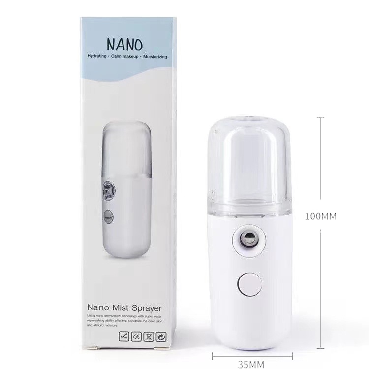 Nano Spray Facial Steamer Perawatan Wajah Nano Spray Semprotan Sanitasi Mini Portable USB Sprayer 30ML (Menambahkan Air / Alkohol)