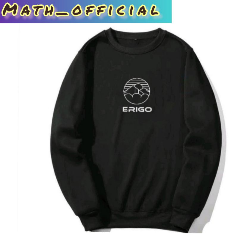 ERIGO CREWNECK JAKET HITAM PRIA WANITA