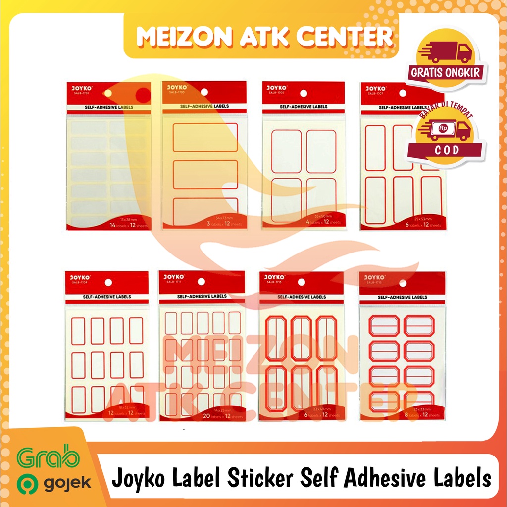 

JOYKO LABEL STICKER SELF ADHESIVE LABELS SALB 1701 - 1719 [1 PAD]