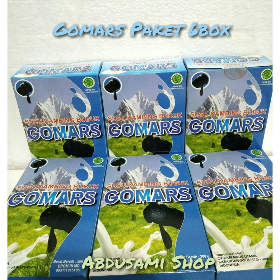 

Susu Kambing Ettawa Gomars FullCream 6 box Murah 200gr