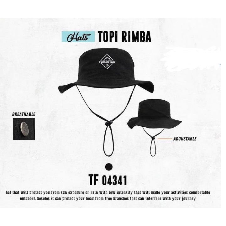 Topi Rimba Topi Outdoor Gunung Topi Hiking Topi Petualang Bucket Hat Pria Wanita Cewek Cowok Forester Tf 04341 Original Thomgear Paiton Probolinggo