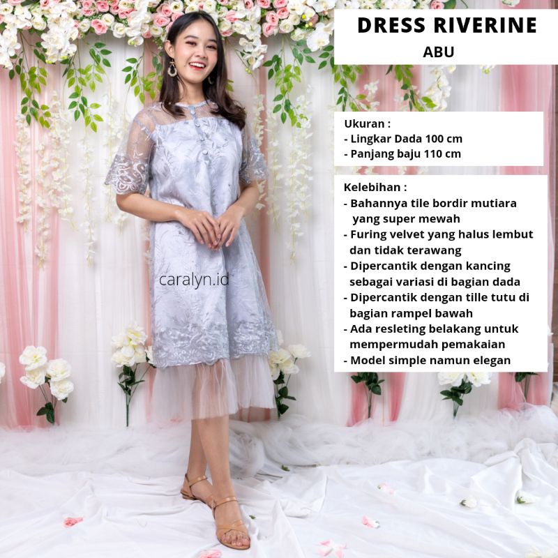 DRESS BRUKAT KOREA DRESS KONDANGAN KEKINIAN WANITA RIVERINE