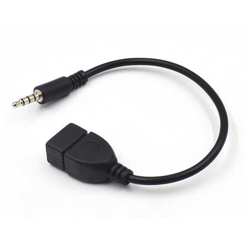 Kabel Adapter Konverter Audio Aux Jack 3.5mm Male Ke Usb 2.0 Tipe A Female Otg Untuk Aksesoris Mobil