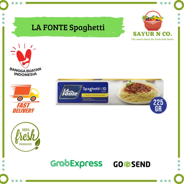 

LA FONTE Spaghetti-10 225gr | Sayur N Co Bekasi