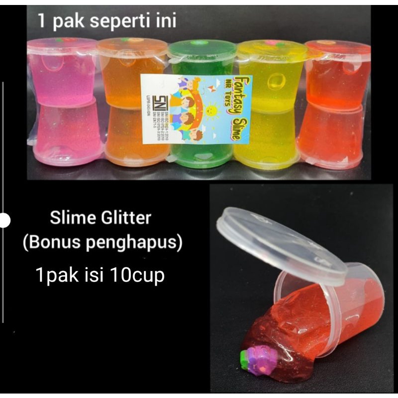 10pcs Slime Glitter|Slime Metalik|Slaim Mainan anak anak