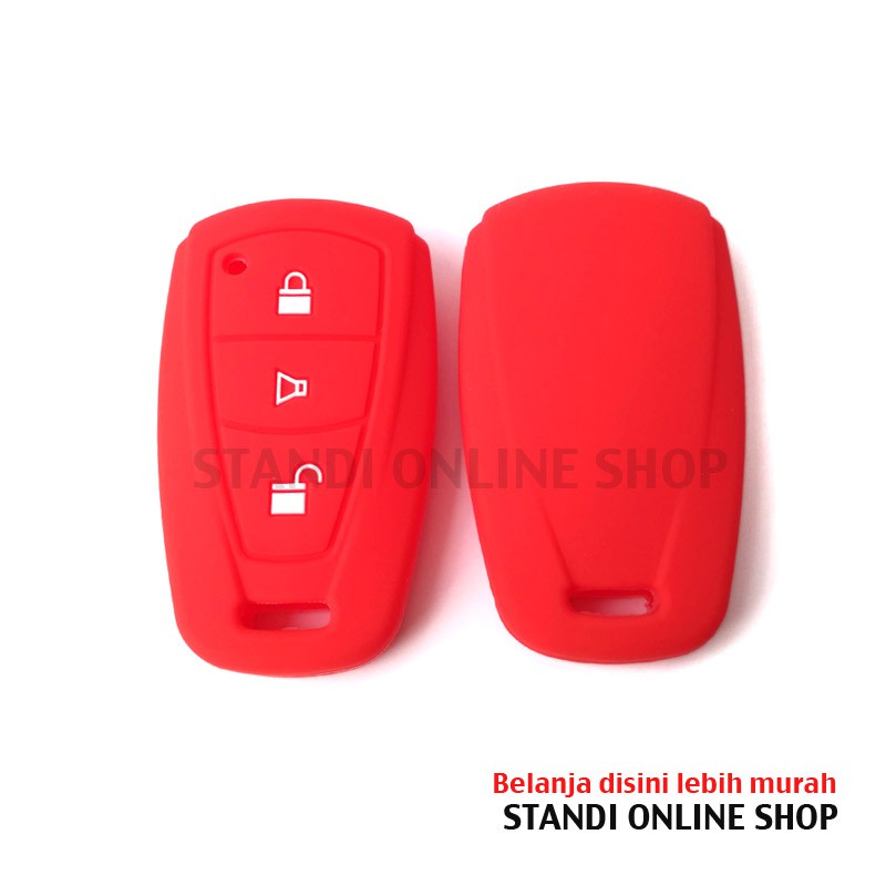 Kondom Kunci Silikon Remote Keyshirt Toyota Agya Daihatsu Ayla Merah