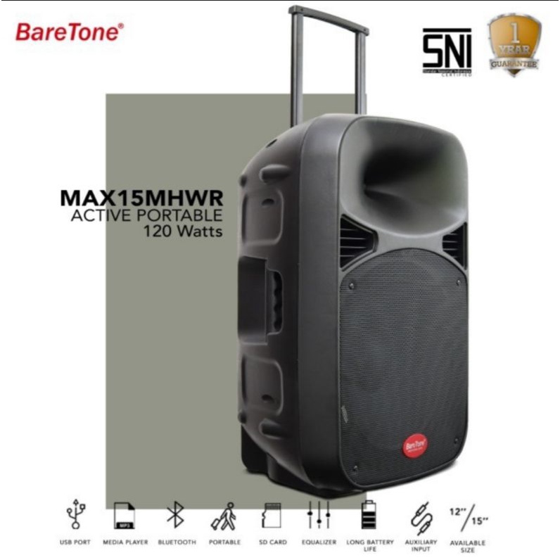 SPEAKER PORTABLE BARETONE MAX15MHWR SPEAKER MEETING 15 INCH ORIGINAL