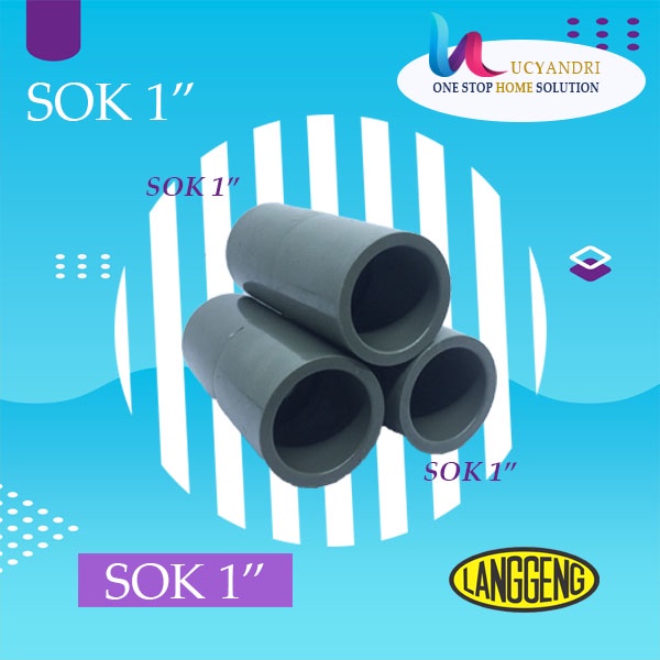 LANGGENG SOK 1&quot; IN AW/SOCKET PVC/SOCK/SOK LURUS SAMBUNGAN PIPA