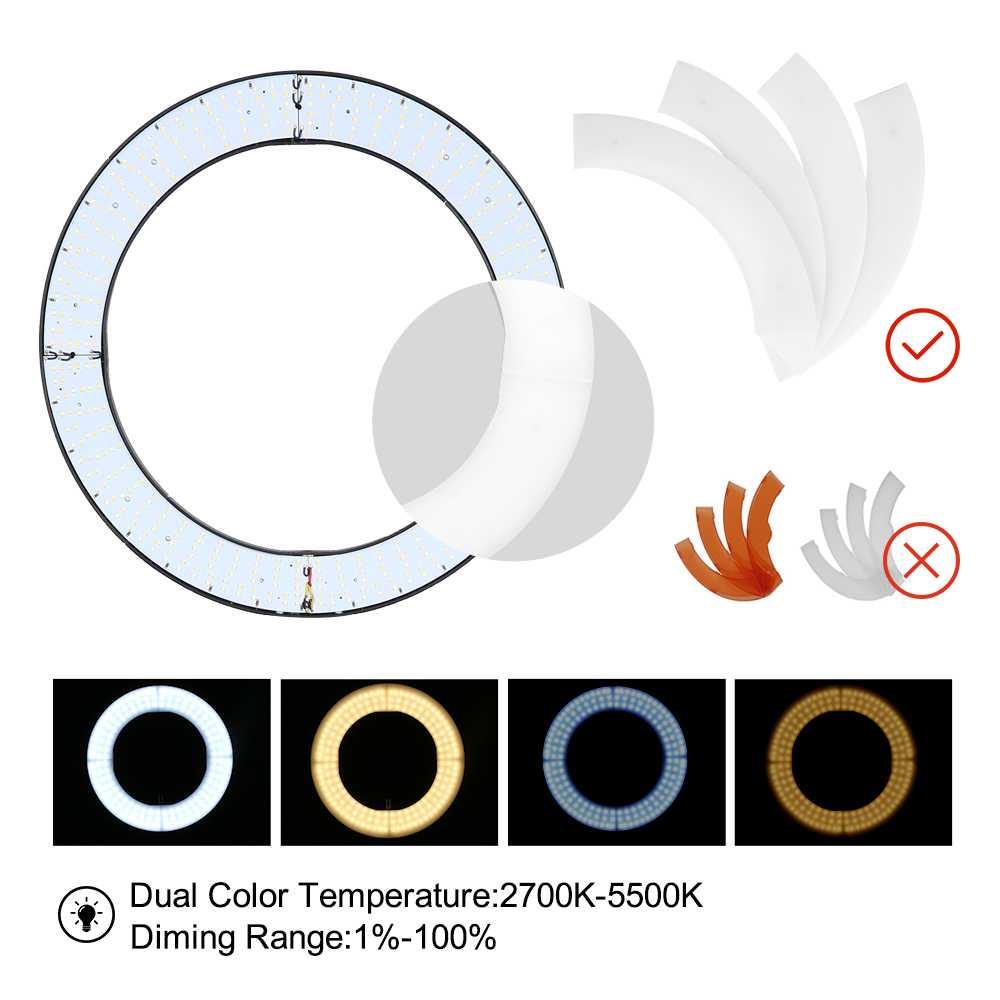 TaffSTUDIO Lampu Halo Ring Light LED Kamera DSLR Smartphone -LF-480C