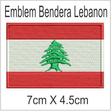 Lebanon Emblem Bordir Badge