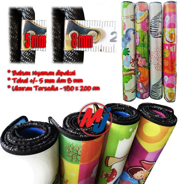Tikar Foam Panbest / Foammatic Karpet Spons TIKAR KARPET BUSA Foam Ukuran 180 x 200 cm Motif Anak Dewasa Gambar Bolak Balik Tebal Tebal 6 mm dan 8 mm
