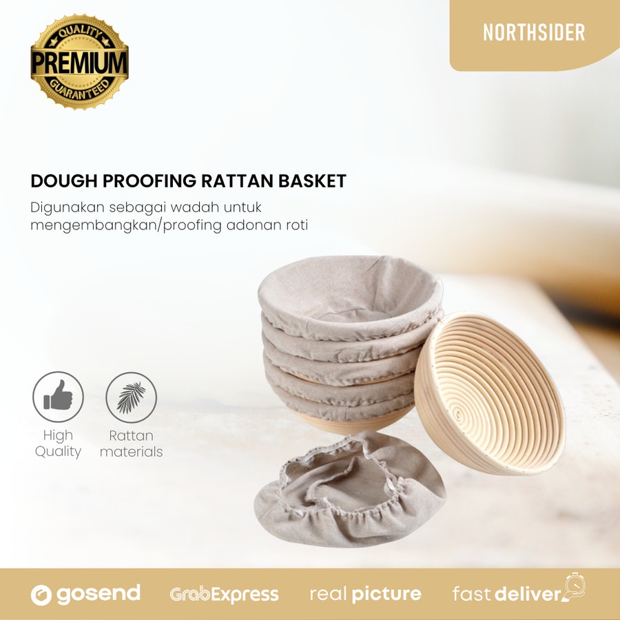 BANNETON ROTI BULAT ROTAN / RATTAN BASKET PROOFING DOUGH ROUND