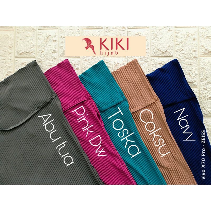 [Ori KIKI HIJAB] BERGO PET PLISKET ••Hijan instan bergo plisket