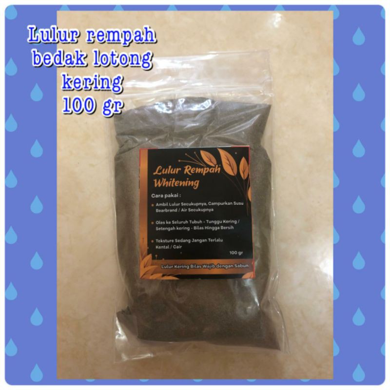 Lulur rempah hitam/bedak lotong kering