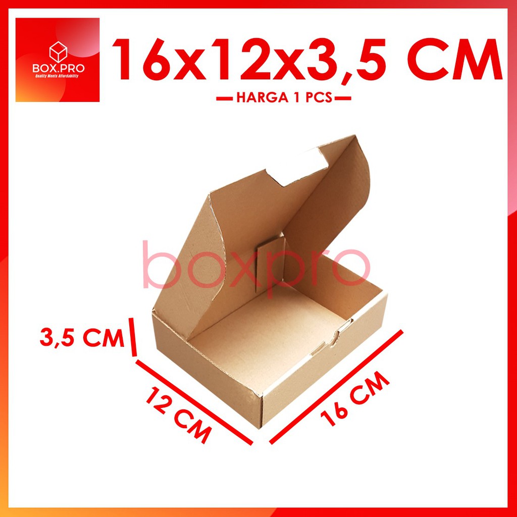 

Kardus Dus uk 16x12x3,5 cm (ECER) Die Cut Box pizza Kotak Packing Aksesoris Baju cookies coklat