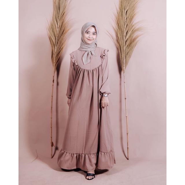 Gamis Crinkle Airflow | Dress Crinkle Airflow | Dress Crinkle Polos