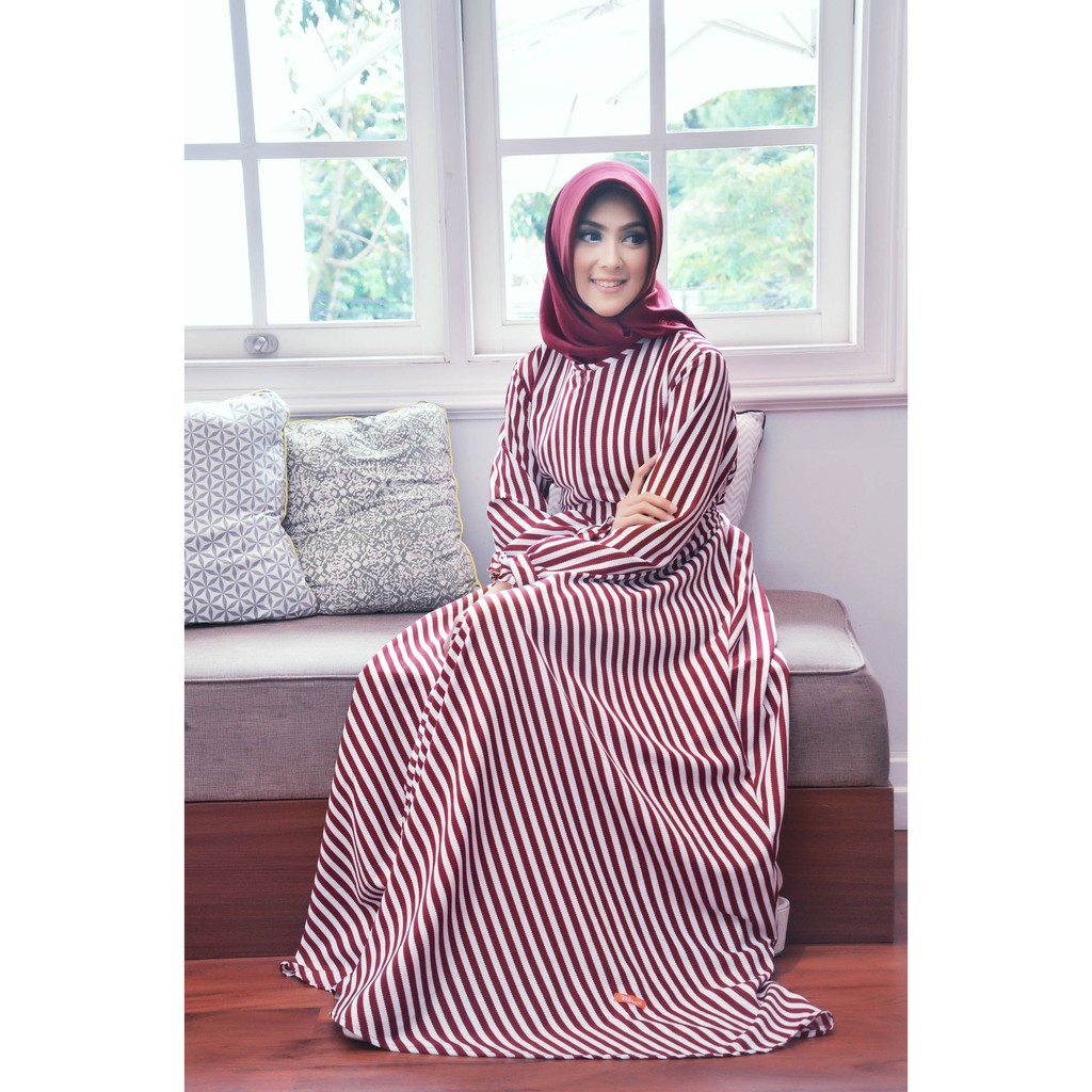 [Best Seller] Gamis Nibras NB 128 Promo Diskon 10% Ready Warna Hitam Dongker dan Marun
