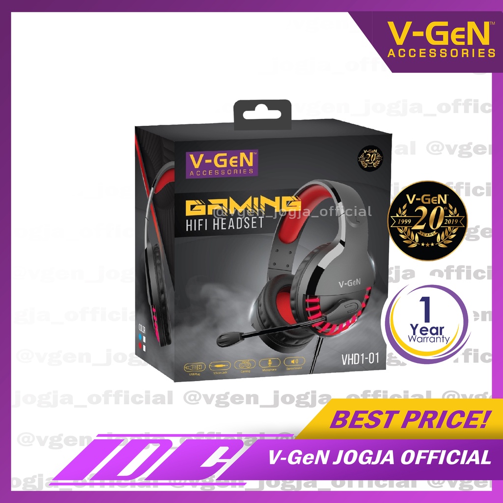 Headset Gaming V-GeN VHD1-01 HIFI Sound VGEN