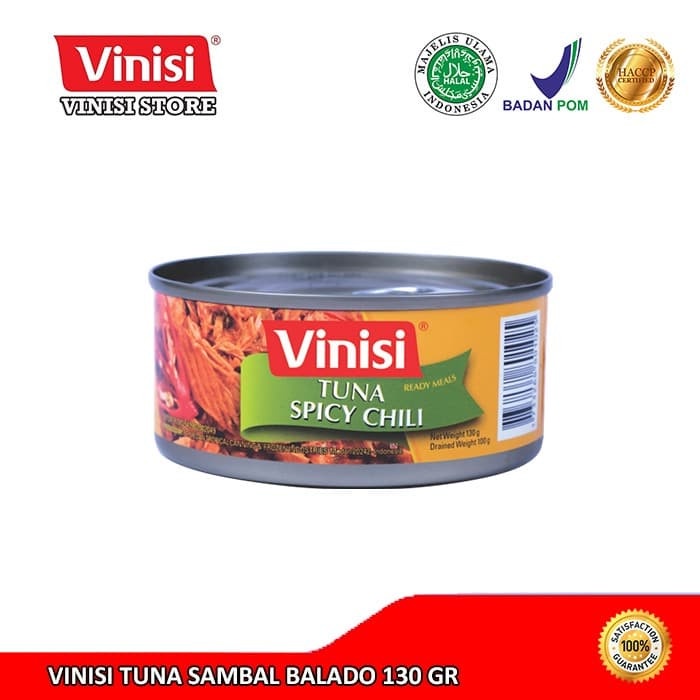 

5ds45ss Tuna Kaleng / Ikan Tuna / Vinisi Tuna Sambal Balado 130 Gr Xa20X1