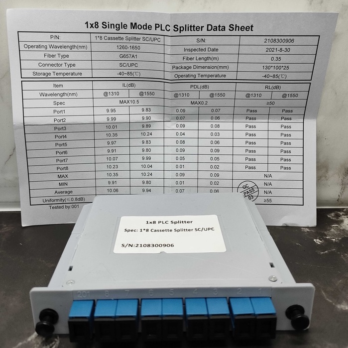 passive spliter 1:8 lengkap box