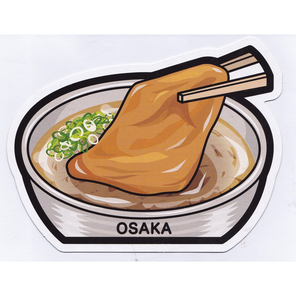 

Kartu Pos Gotochi Postcard Jepang Osaka 2014 Kitsune Udon