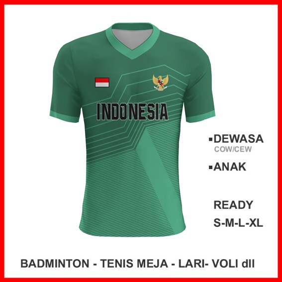 Baju Kaos Jersey Olahraga Badminton Pingpong Lari Volly 2118 - Kaos Jersey Badminton Custom