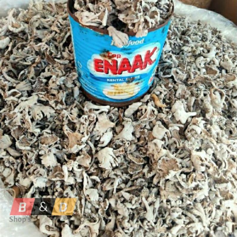 

Jamur Grigit | Jamur Kerikit Kering Netto 250 Gram.