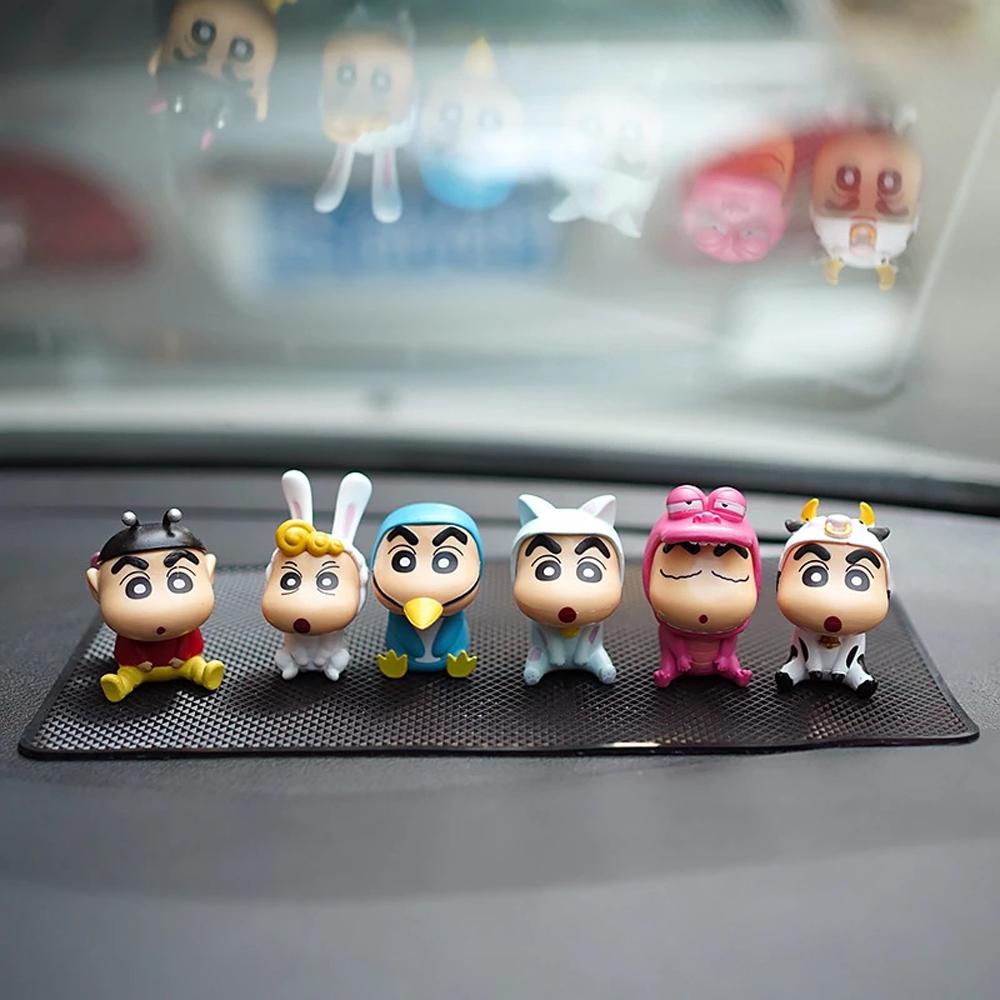 Needway Crayon Shin-Chan Rabbit 6pcs Model Mainan Cosplay Hewan Shinnosuke