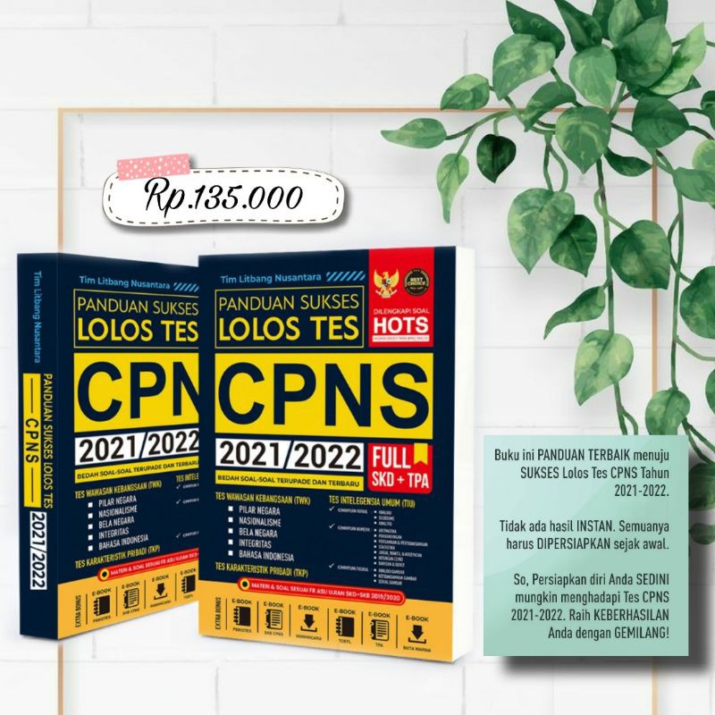 Buku Original Cpns 2021 2022 Buku Cpns Panduan Sukses Lolos Tes Cpns 2021 2022 Hots Fr 2019 Shopee Indonesia