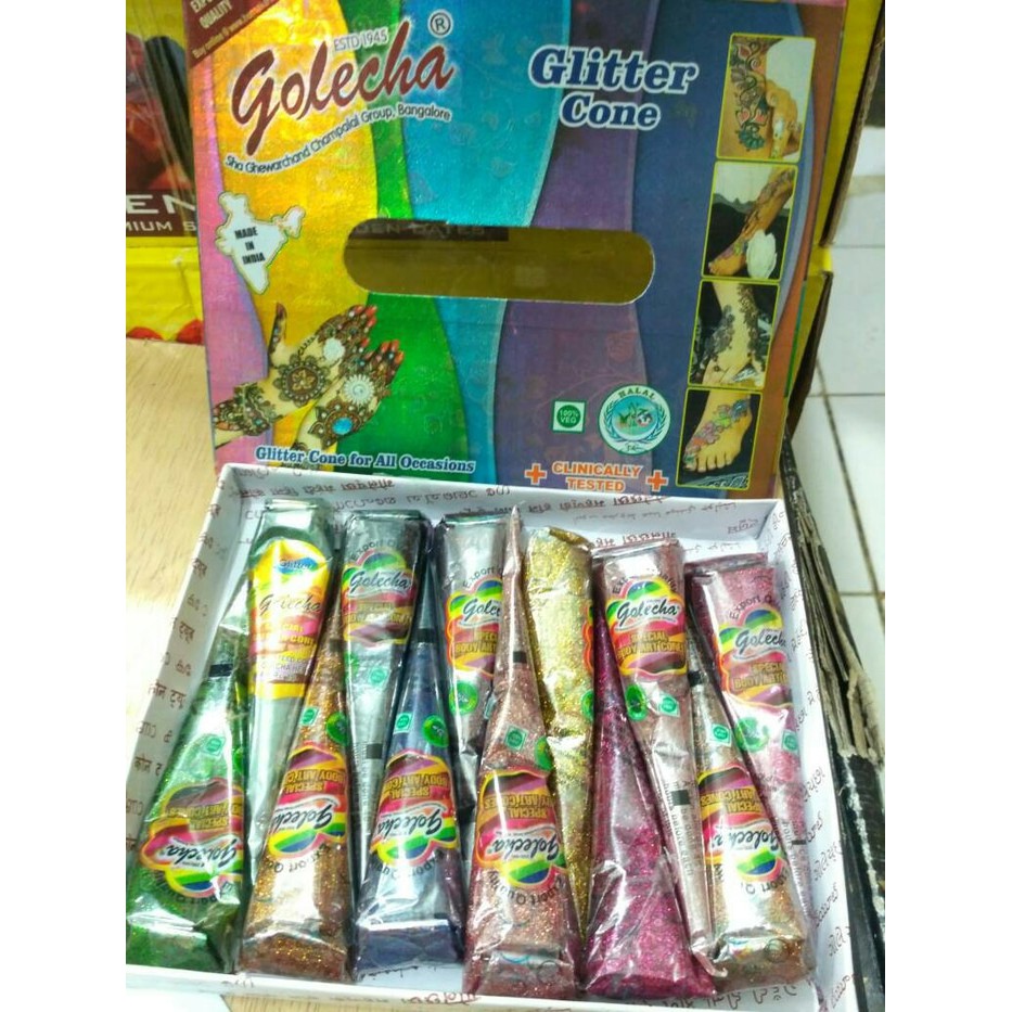 

Henna / Pacar Golecha Glitter 1 lusin (12 Pcs)
