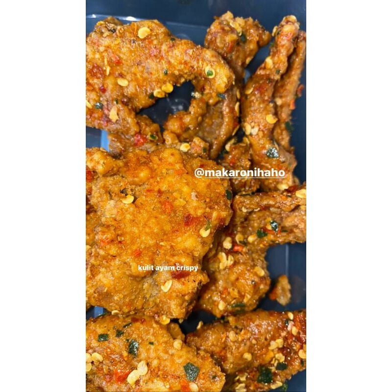 

kulit ayam crispy with box 250gram