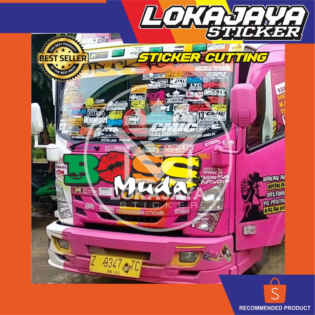 STICKER CUTTING BOSS MUDA UNTUK KABIN CANTER TRUCK REFLECTIVE NYALA Shopee Indonesia