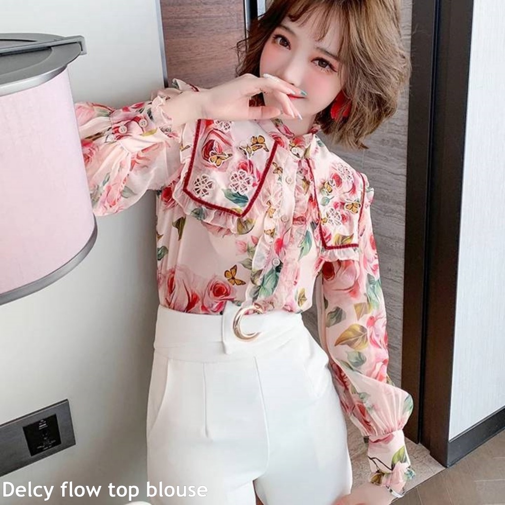 Delcy flow top blouse - Thejanclothes