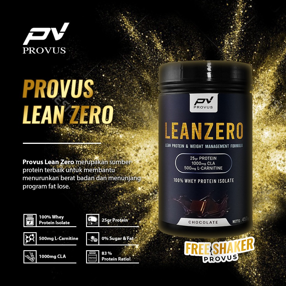 Provus Lean Zero 450 gr 1 Lbs Whey Isolate + Fatburner Ripped