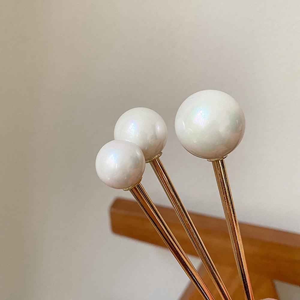 Agustina Mutiara Rambut Stik Wanita Sederhana Pengantin Pernikahan Hiasan Kepala Berbentuk U Jepit Rambut