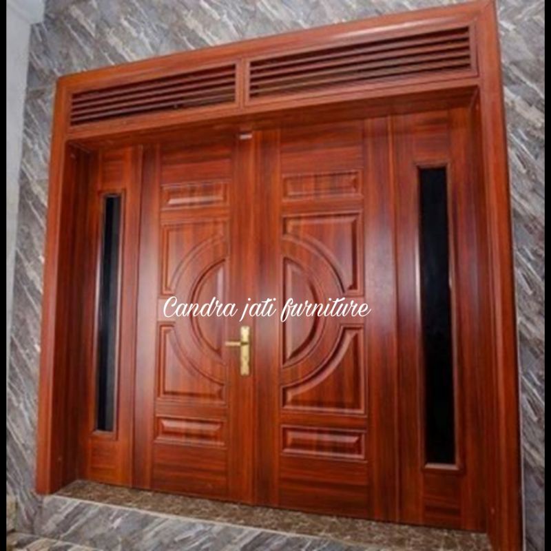 pintu dan kusen rumah kupu tarung minimalis kayu jati furniture