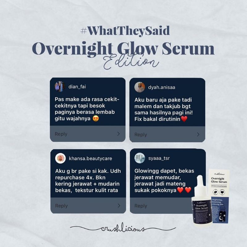 Crushlicious Overnight Glow Serum + Tutty Fuitty Face Mask