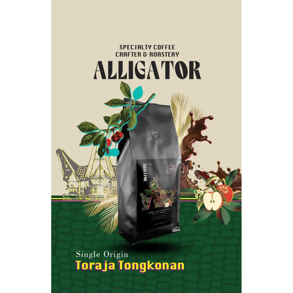 

Kopi Arabica Toraja Tongkonan 1 kg | Alligator Specialty Grade