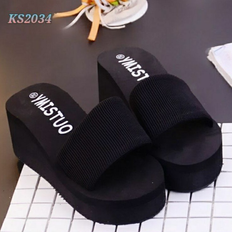 [SALE] SANDAL WEDGES FASHION SLIPPER KS2034 IQ #Realstock