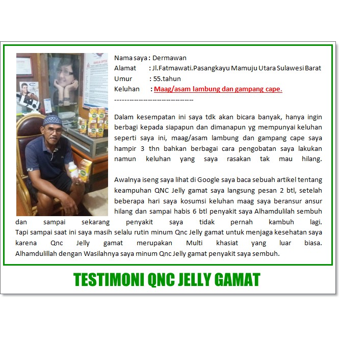 Obat Asam Lambung - Gerd - Tukak Lambung - Kanker Lambung - Maag | Herbal QnC Jelly Gamat-7
