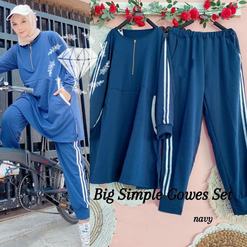 SET CELANA SIMPLE GWS, BABYTERRY, GAMIS HIJAB MUSLIM, SETELAN OLAHRAGA