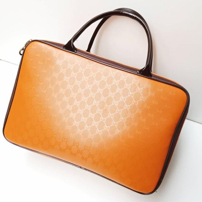 TRAVEL BAG PREMIUM TAS KOPER WANITA GUCC BRONZE