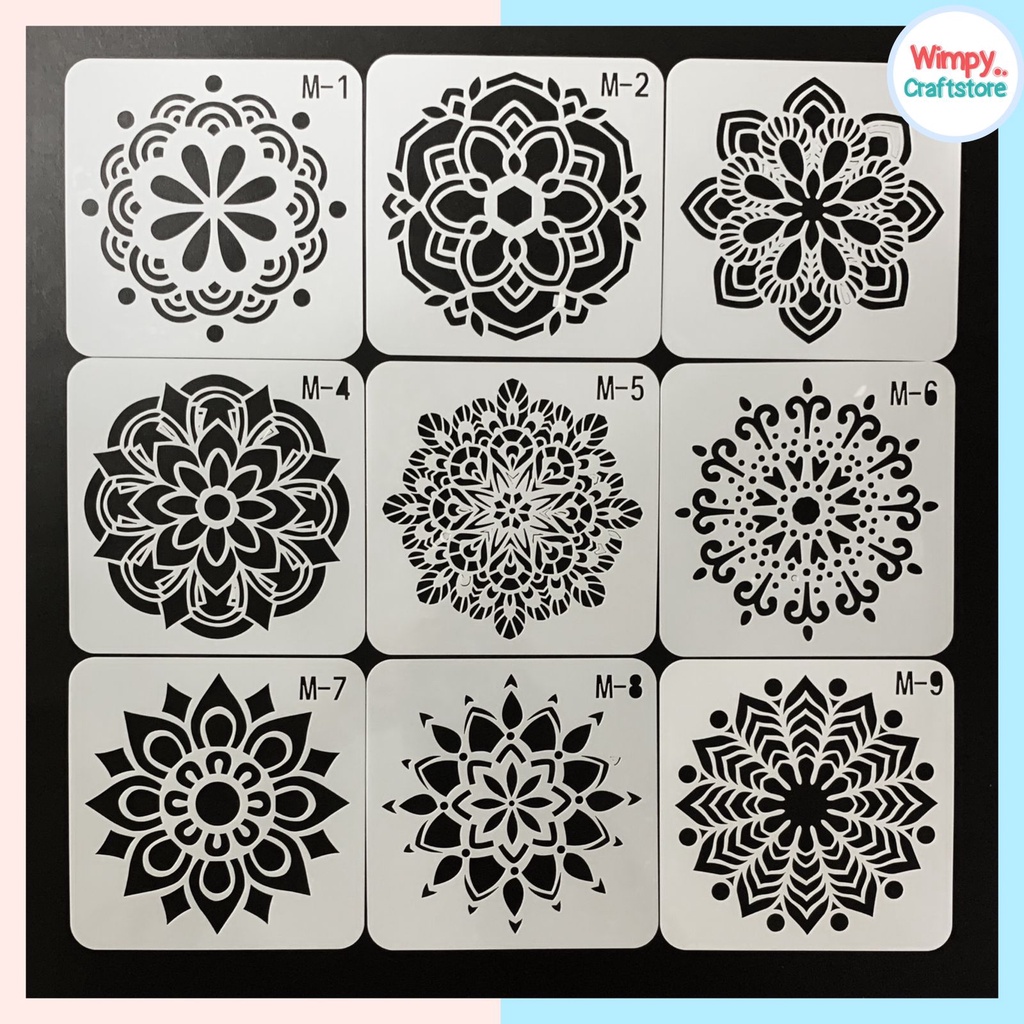 

Wimpy Plastic Mandala Stencil Stensil Dekorasi Motif Cetakan Texture Motif 7