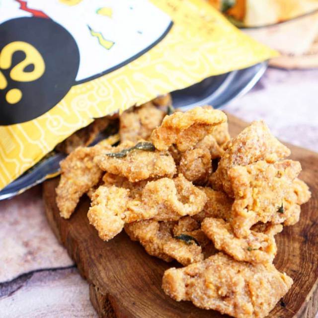 

Crispy Chicken Skin Ei Salted Egg Keripik Kulit Ayam Telur Asin