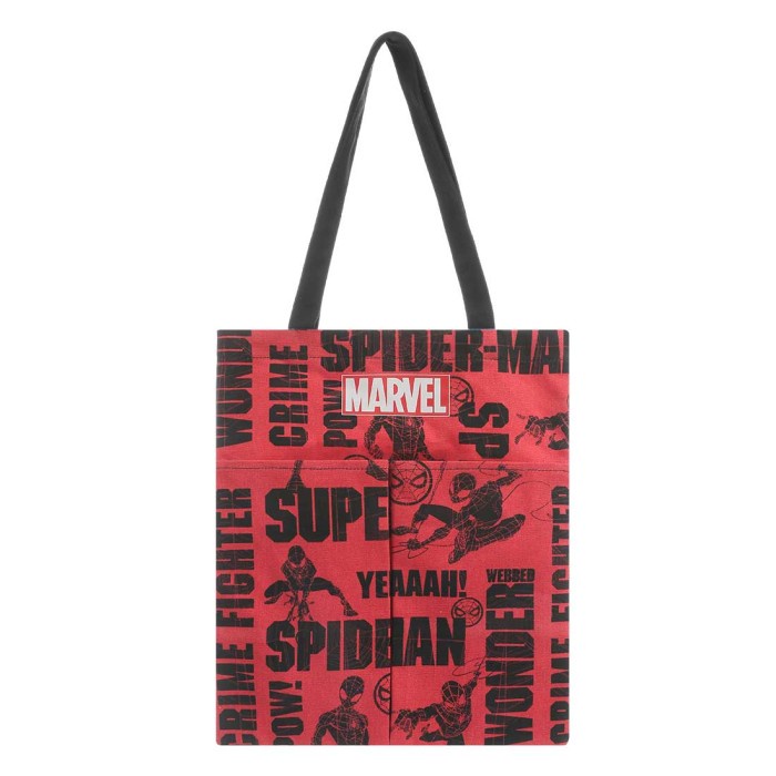 MINISO Marvel Tas Bahu Wanita Totebag 2 Saku Crossbody Shoulder Bag - Red