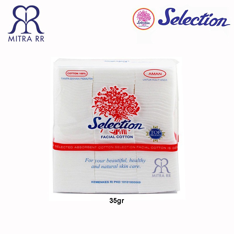 Kapas Selection Facial Cotton 35/50/75 gr | Round Cotton Oval  80pc | Cotton Bud 100/180 pcs