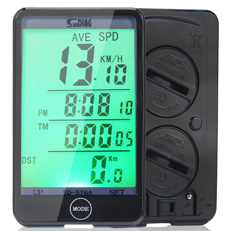 SunDing Speedometer Sepeda Touch LCD - SD-576A - Black