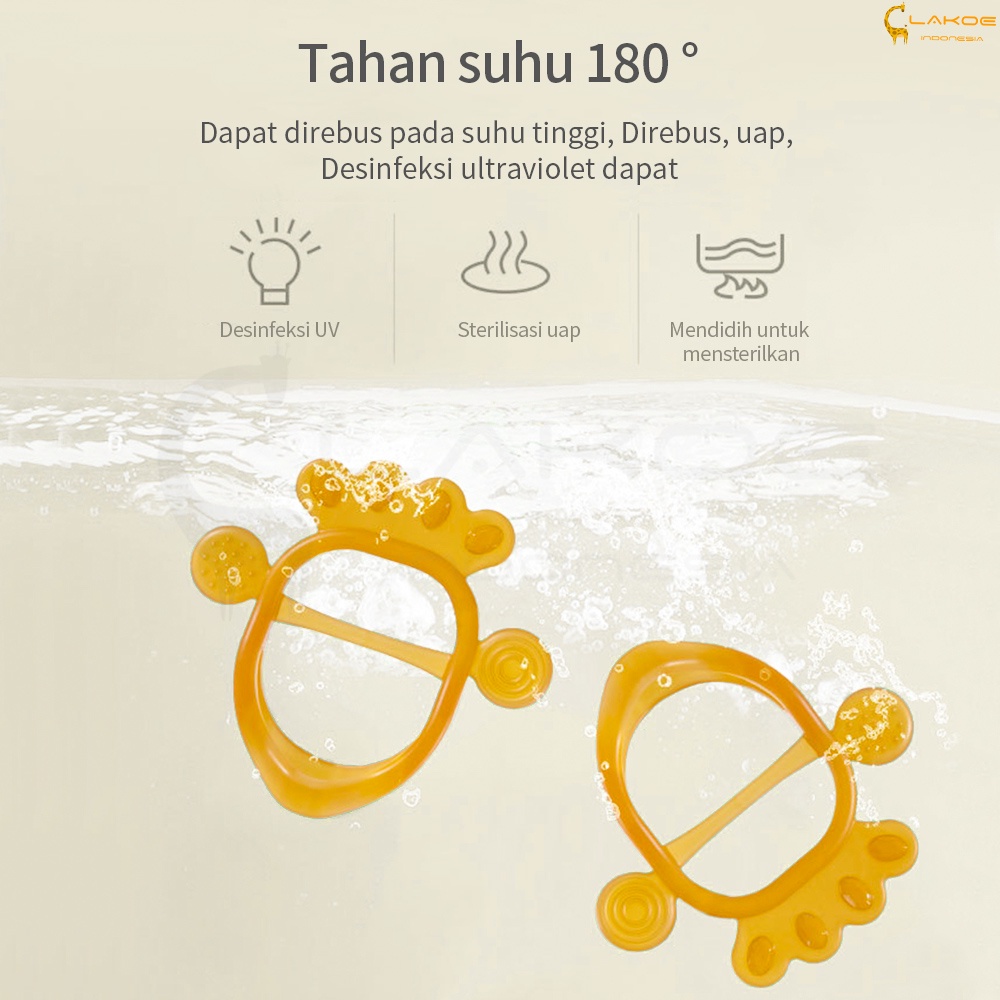 Lakoe Mainan teether bayi Gelang gigitan bayi Bahan silikon BPA FREE